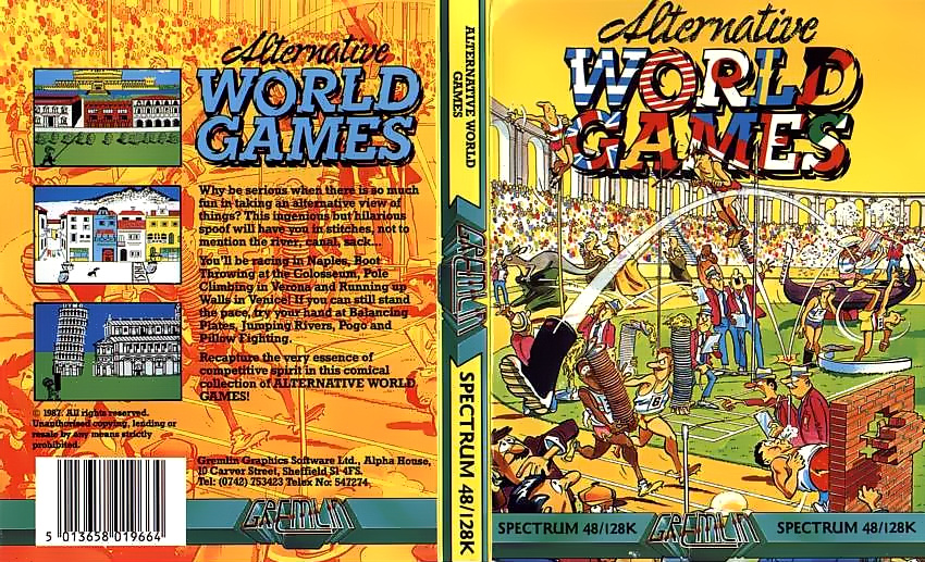 Alternative World Games box art for ZX Spectrum